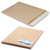 Конверт-пакет С4 плоский, комплект 25 шт., 229х324 мм, отрывная полоса, крафт-бумага, коричневый, на 90 листов, 161150.25